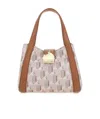Lanvin Mother And Child Graphic-print Tote Bag In Brown
