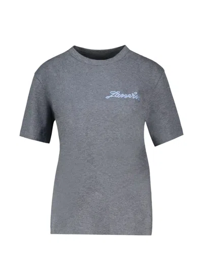 Lanvin Small Ribbon Cotton T-shirt In 그레이
