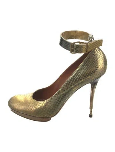 Pre-owned Lanvin Snakeskin Pumps In Multi
