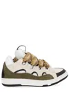 Lanvin Brown Leather-polyester Sneaker In Animal Print
