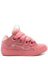 Lanvin Leather Sneakers With Unique Lacing System In Pink