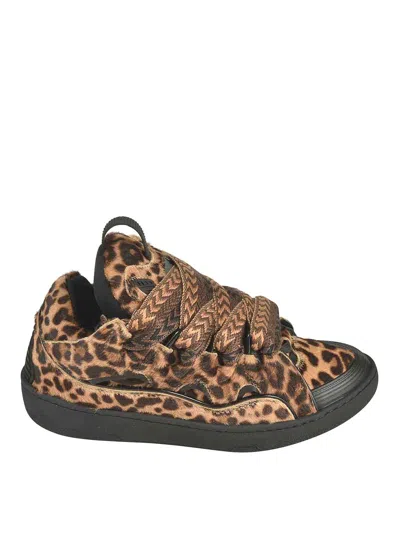Lanvin Sneakers Beige In Animal Print