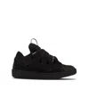 Lanvin Dark Blue Curb Sneakers In Black
