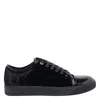 Lanvin Dbb1 Panelled Leather Low-top Sneakers In Black
