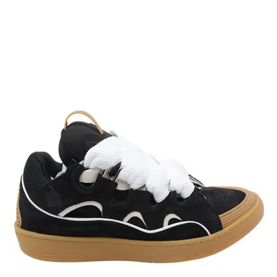 Lanvin Casual Sneakers With Contrasting Sole And Pull Tab In Multi