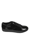 Lanvin Dbb1 Panelled Leather Low-top Sneakers In Black