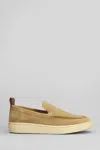 Lanvin Suede Slipper Loafers Dark Beige In Brown