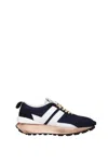 Lanvin Navy Mesh Bumper Sneakers