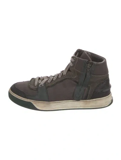 Pre-owned Lanvin Sneakers In Green