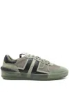 Lanvin Clay Sneakers In Green Suede And Fabric In Green Grey