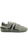 Lanvin Clay Sneakers In Green Suede And Fabric In Green Grey