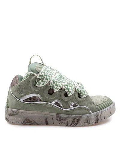 LANVIN LANVIN SNEAKERS IN CALF NAPPA, SUEDE AND MESH