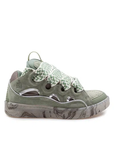 LANVIN LANVIN SNEAKERS IN CALF NAPPA, SUEDE AND MESH
