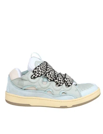 LANVIN LANVIN SNEAKERS IN LEATHER AND FABRIC