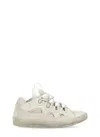 Lanvin Leather Curb Sneakers For Men In Beige