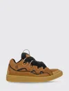 Lanvin Suede Sneakers With Rubber Sole And Pull Tab In Blue