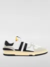 Lanvin Black And White Leather Clay Low Mesh Sneakers In Weiss 1