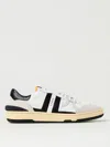 Lanvin Black And White Leather Clay Low Mesh Sneakers In White