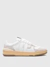 Lanvin Mesh And Leather Clay Sneakers With In Weiss
