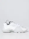 Lanvin Flash-x Mesh Upper Sneakers With Textured Panels In White