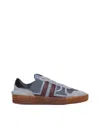 Lanvin Clay Mesh Low-top Sneakers In Light Grey/burgundy
