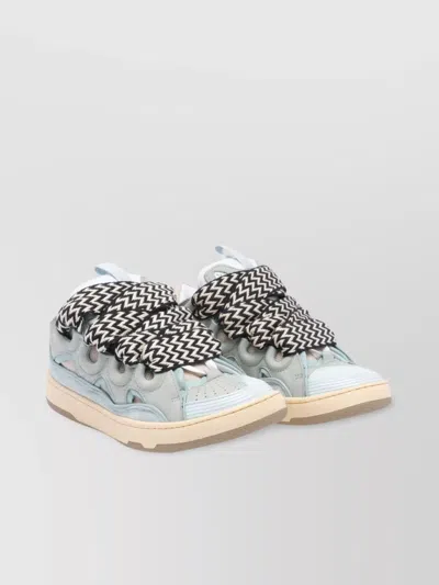 Lanvin Sneakers Low Top Oversize Laces In Blue