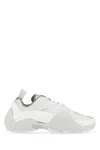 Lanvin Flash-x Mesh Upper Sneakers With Textured Panels In White