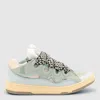 Lanvin Suede Leather Curb Sneakers Men