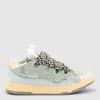 Lanvin Suede Leather Curb Sneakers Men