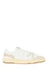 Lanvin Mesh And Leather Clay Sneakers With In White