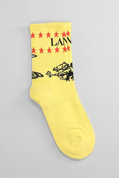 Lanvin Socks In Yellow Cotton