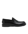 Lanvin Mocassins Spinto En Cuir Brillant Pour Homme In Black