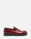 Lanvin Spinto Loafers In Smooth Leather For Men In Dark Brown/black