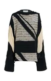 Lanvin Spliced Cotton Top In Print