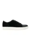 Lanvin Splicing Casual Sneakers In Black