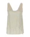 Lanvin Splitted Sleeveless Tank Top In Nude