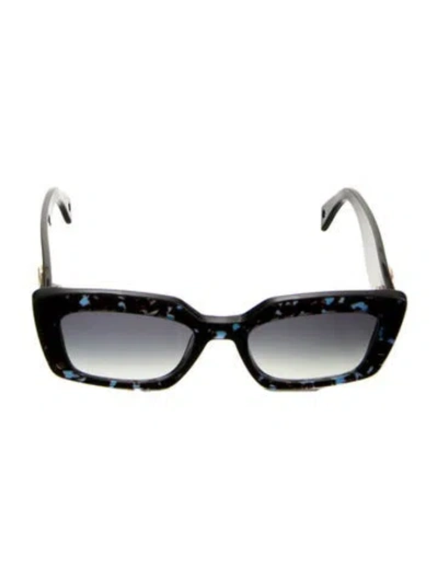 Pre-owned Lanvin Square Gradient Sunglasses In Black