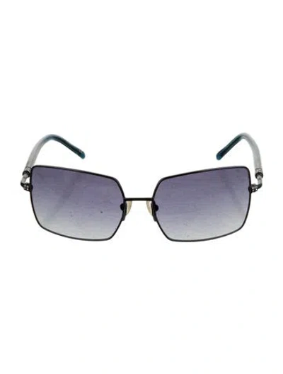 Pre-owned Lanvin Square Gradient Sunglasses In Blue