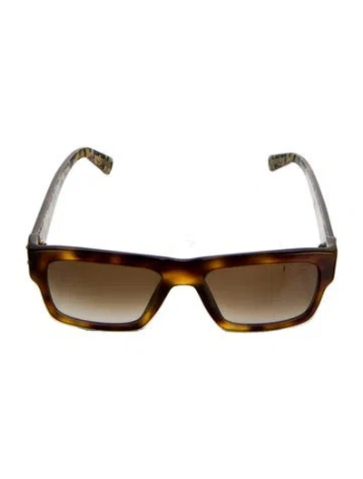 Pre-owned Lanvin Square Gradient Sunglasses In Brown