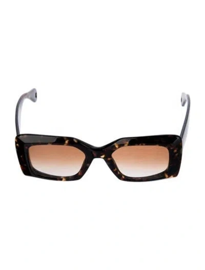 Pre-owned Lanvin Square Gradient Sunglasses In Brown
