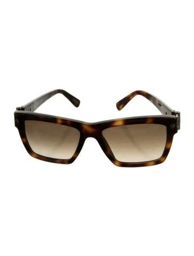 Pre-owned Lanvin Square Gradient Sunglasses In Brown