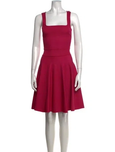 Pre-owned Lanvin Square Neckline Mini Dress In Pink