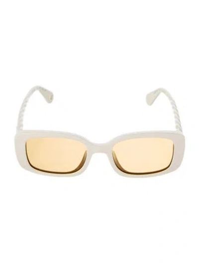 Pre-owned Lanvin Square Tinted Sunglasses In Neutral