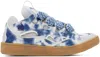 LANVIN SSENSE EXCLUSIVE BLUE CURB WASHED DENIM SNEAKERS