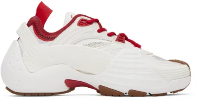 LANVIN SSENSE EXCLUSIVE RED & WHITE FLASH-X SNEAKERS