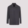 LANVIN STEEL TWISTED COCOON COTTON OVERSHIRT