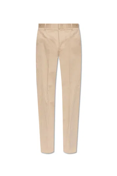 Lanvin Straight Concealed Trousers In Beige