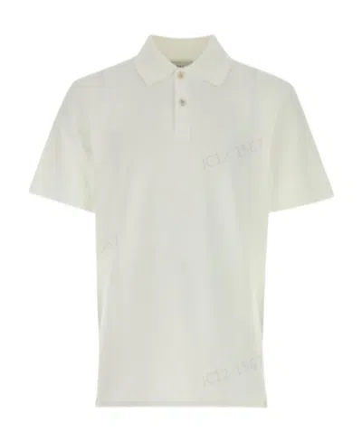 Lanvin Straight Hem Polo Shirt In White