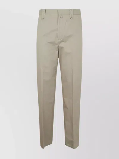 Lanvin Straight Leg Chino Trousers With Belt Loops In Neutral