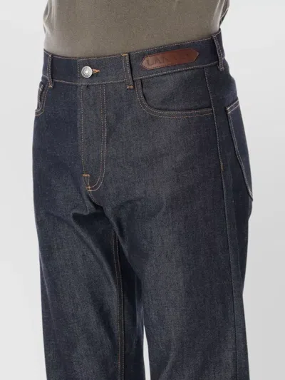 Lanvin Straight Leg Denim Trousers Five Pockets In Black